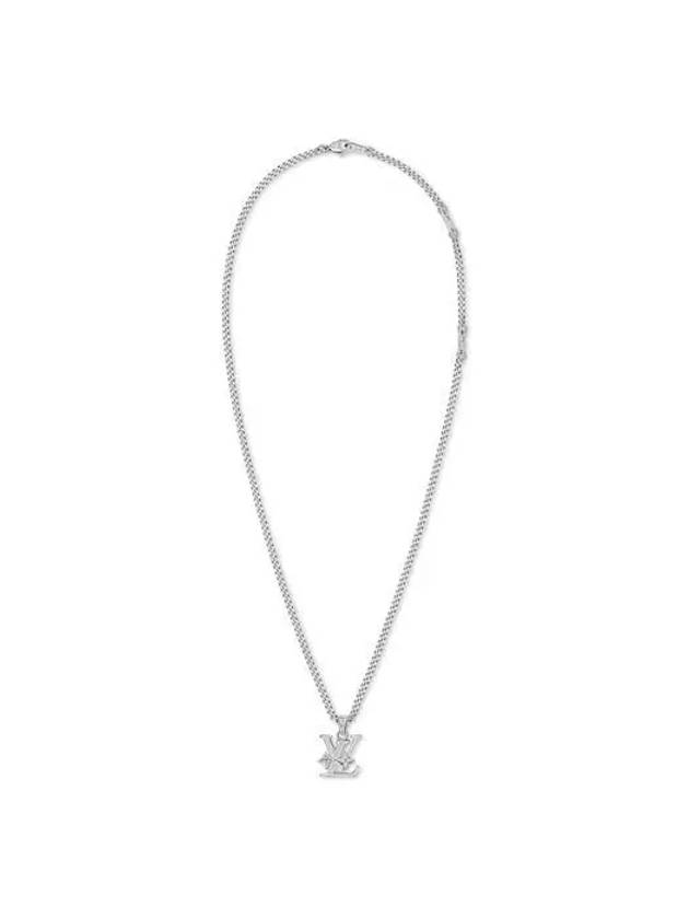 Monogram Raw Necklace Silver - LOUIS VUITTON - BALAAN 2