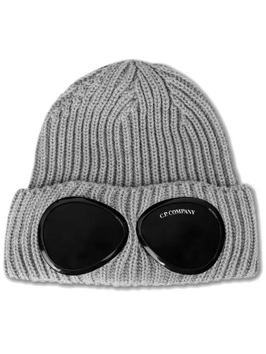 Signature Goggles Wool Beanie Grey - CP COMPANY - BALAAN 2