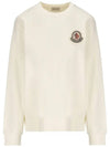 Logo Patch Sweatshirt White - MONCLER - BALAAN 3