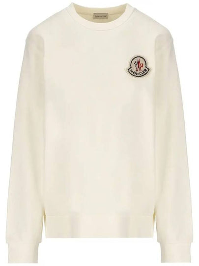 Logo Patch Sweatshirt White - MONCLER - BALAAN 2