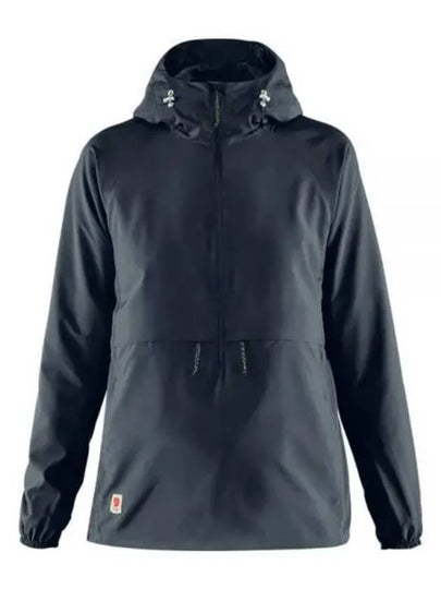 Women's High Coast Lite Anorak Track Jacket Navy - FJALL RAVEN - BALAAN 2