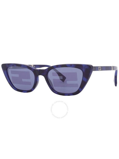 Fendi Blue Logo Cat Eye Ladies Sunglasses FE40089I 55X 53 - FENDI - BALAAN 2