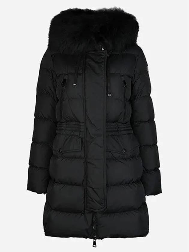 1C00047 C0059 999 Afroti women s fur hood long padded jacket black 1128432 - MONCLER - BALAAN 1