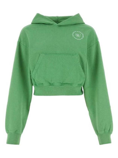 Hooded Sweatshirt WS070S405SV Free Verde White - SPORTY & RICH - BALAAN 1