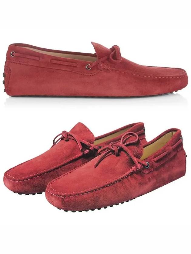 Men's Gommino Suede Driving Shoes Red - TOD'S - BALAAN 2