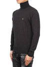 Men's Embroidered Logo Knit Turtleneck Black - VIVIENNE WESTWOOD - BALAAN.