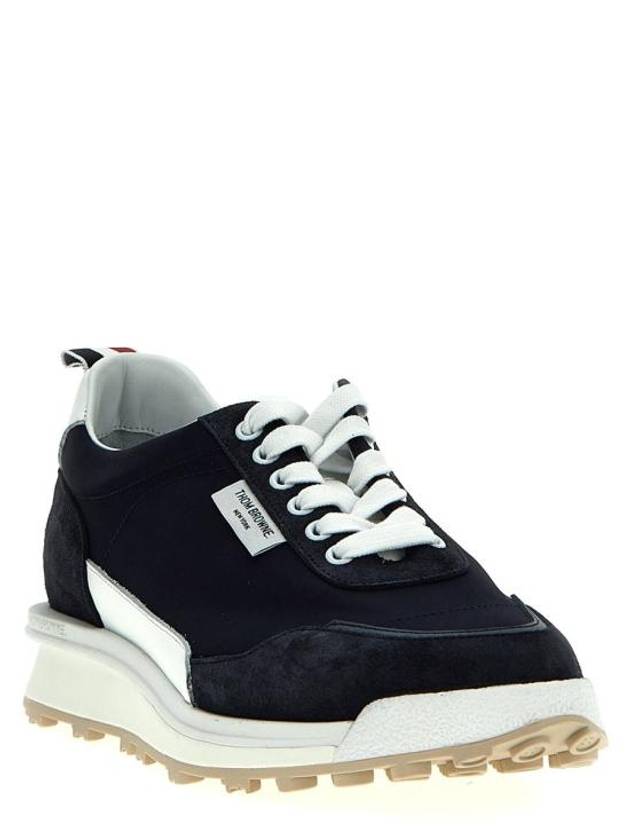 Eco Trainer Nylon Low Top Sneakers Blue - THOM BROWNE - BALAAN 3