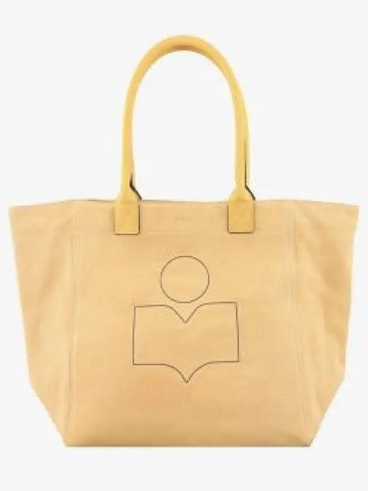 Yanky Suede Logo Small Tote Bag Beige - ISABEL MARANT - BALAAN 2