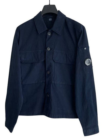 Lens Wappen Utility Garment Shirt Jacket Navy - CP COMPANY - BALAAN 1