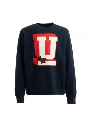 UC2C4891 NAVY logo printing sweatshirt - UNDERCOVER - BALAAN 1