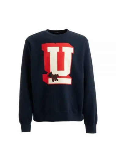 UC2C4891 NAVY logo printing sweatshirt - UNDERCOVER - BALAAN 1