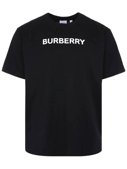 Logo Print Cotton Short Sleeve T-Shirt Black - BURBERRY - BALAAN 2