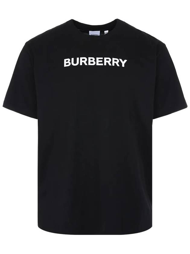 Logo Print Cotton Short Sleeve T-Shirt Black - BURBERRY - BALAAN 3