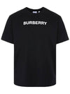 Logo Print Cotton Short Sleeve T-Shirt Black - BURBERRY - BALAAN 3