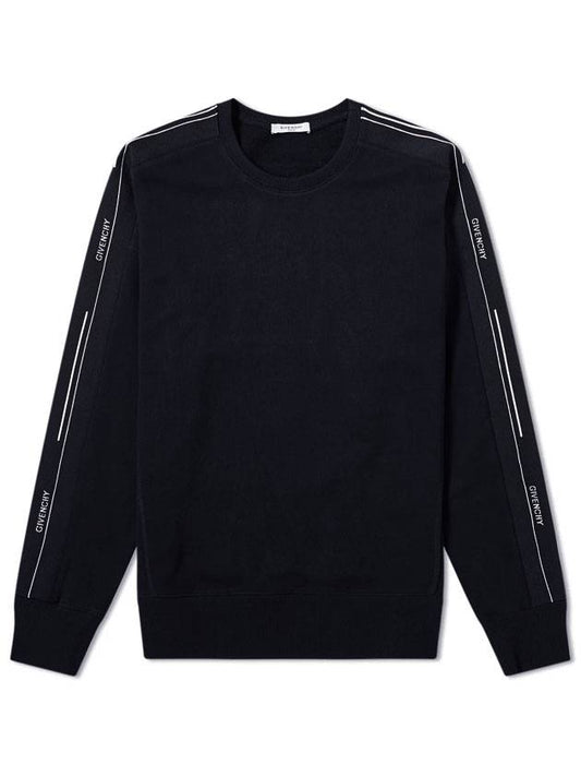 Band Detail Crew Neck Sweatshirt Black - GIVENCHY - BALAAN 1