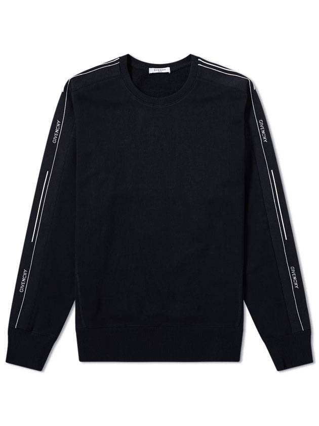 Band Detail Crew Neck Sweatshirt Black - GIVENCHY - BALAAN 1