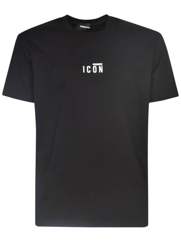 Men's Mini Icon Logo Short Sleeve T-Shirt Black - DSQUARED2 - BALAAN 2