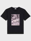 Men's Loose Wave Cotton Jersey Short Sleeve T-Shirt Black - CELINE - BALAAN 2