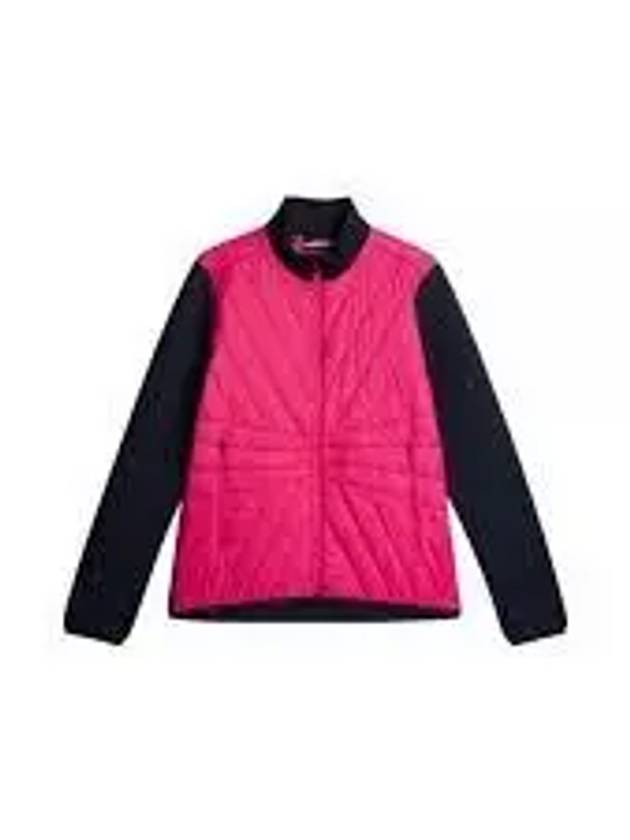 Women's Holma Quilt Hybrid Jacket Pink Peacock - J.LINDEBERG - BALAAN 2