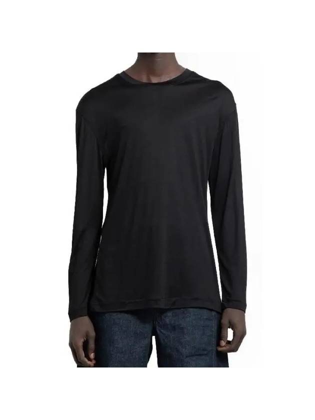 Men s T shirt Sweatshirt Soft Silk Long Sleeve Top TO1171LJ1011 BK999M - LEMAIRE - BALAAN 1