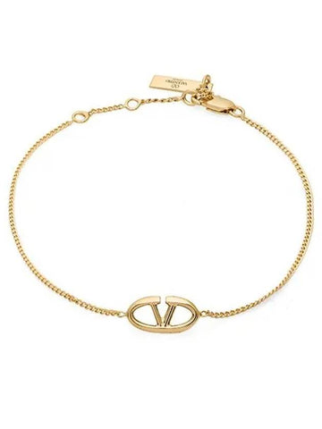 V Logo Signature Bracelet Gold - VALENTINO - BALAAN 1