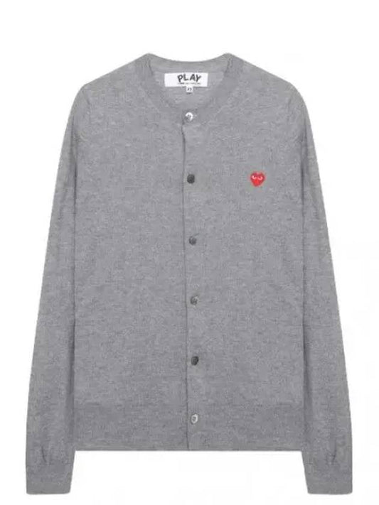 Small Red Heart Waffen Cardigan Women - COMME DES GARCONS - BALAAN 1