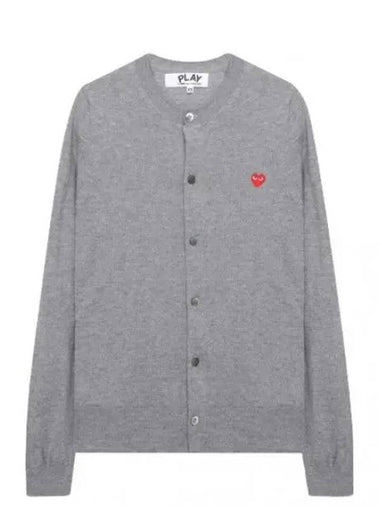 Small Red Heart Waffen Cardigan Women - COMME DES GARCONS - BALAAN 1