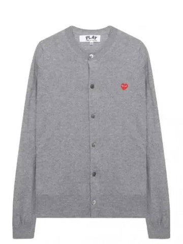 Small Red Heart Waffen Cardigan - COMME DES GARCONS - BALAAN 1