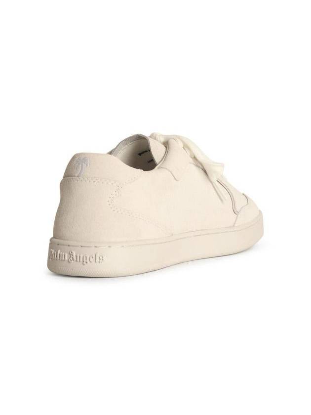 Palm Angels 'New Palm' White Suede Sneakers - PALM ANGELS - BALAAN 3