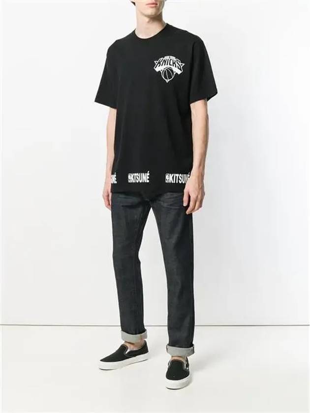 Maison Kitsune NBA Collaboration Loose Fit Short Sleeve TShirt - MAISON KITSUNE - BALAAN 3