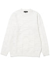 Women s viscose logo lettering jacquard knit WHITE - 20THHOLE - BALAAN 1