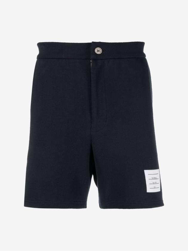 Men's RWB Striped Cotton Bermuda Shorts Navy - THOM BROWNE - BALAAN 2