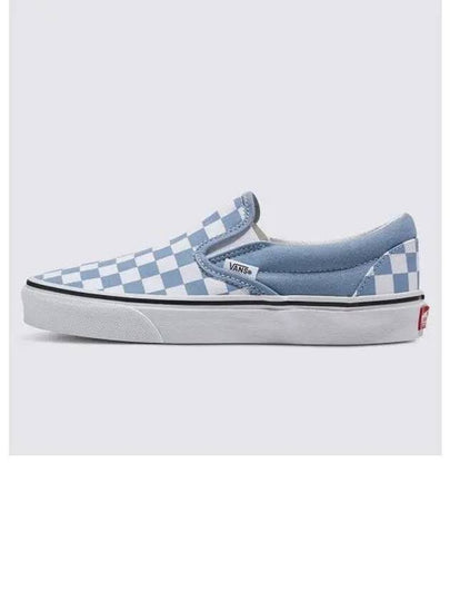 Classic Slip On Color THEORY Checkerboard Dusty Blue VN000BVZDSB1 - VANS - BALAAN 2