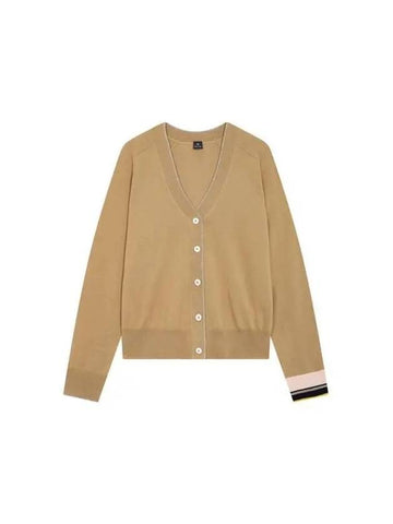 PS Women s Glitter Trimmed Knit Cardigan Beige 270508 - PAUL SMITH - BALAAN 1