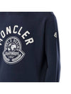 Printed Motif Sweatshirt Navy Blue - MONCLER - BALAAN 4