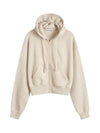 Embroidered Logo Zip-Up Hoodie Beige - ACNE STUDIOS - BALAAN 2