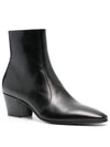 Vassili Smooth Leather Ankle Boots Black - SAINT LAURENT - BALAAN 3