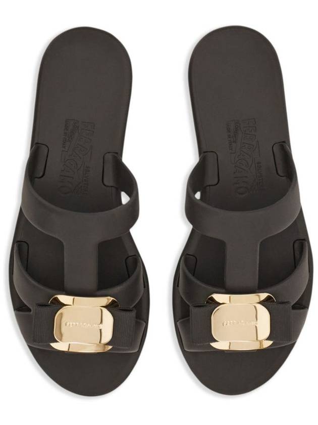 New Vara Slippers Black - SALVATORE FERRAGAMO - BALAAN 5