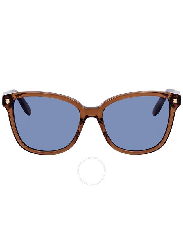 Eyewear Logo Square Sunglasses Blue Brown - SALVATORE FERRAGAMO - BALAAN 2