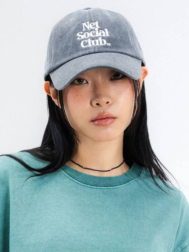 PIGMENT STITCH CAP CONCRETE CHARCOAL - NET SOCIAL CLUB - BALAAN 6