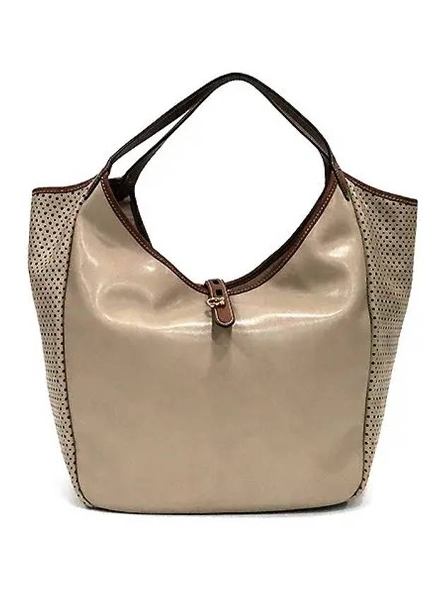 Ferragamo 21 C636 Beige Purpo Saffiano Big Shoulder Bag - SALVATORE FERRAGAMO - BALAAN 2