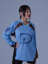 Heart Football Jersrey Long Sleeve T Shirt Sky Blue - DILETTANTISME - BALAAN 2