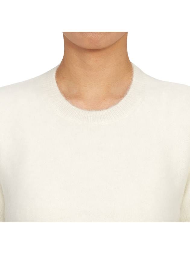 Crop Brushed Alpaca Knit Top White - MAISON MARGIELA - BALAAN 7