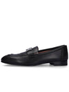 Paris Loafers Goatskin Palladium Noir - HERMES - BALAAN 5