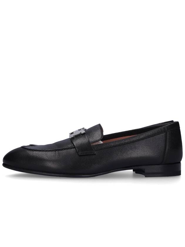 Paris Loafers Goatskin Palladium Noir - HERMES - BALAAN 5