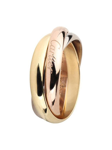 B42342 Tricolor Gold Classic Trinity Ring Medium No 57 Department Store Warranty 34182 - CARTIER - BALAAN 1