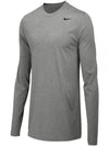 Men's Team Legend Long Sleeve T-Shirt Grey - NIKE - BALAAN 2