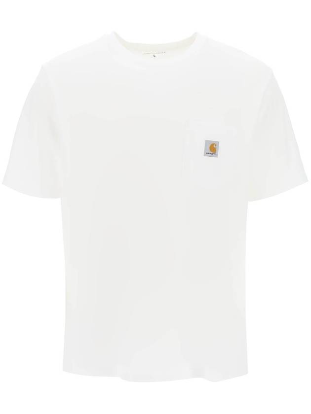 Pocket Short Sleeve T-Shirt White - CARHARTT WIP - BALAAN 2