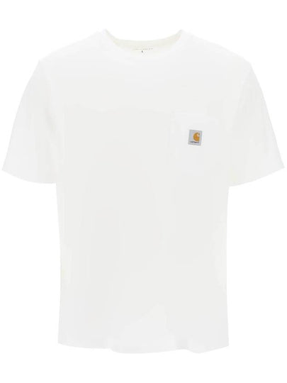 Pocket Short Sleeve T-Shirt White - CARHARTT WIP - BALAAN 2