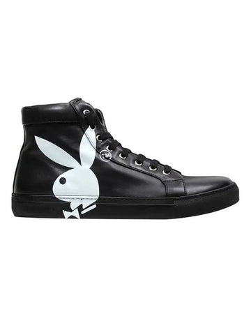 Bunny Skull High Top Sneakers Black - PHILIPP PLEIN - BALAAN 1